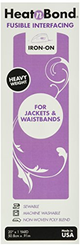 THERMOWEB 3338 Heat'n Bond Heavy Weight Iron-On Fusible Interfacing-White 20X36