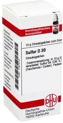 DHU Sulfur D30 Streukügelchen, 10 g Globuli