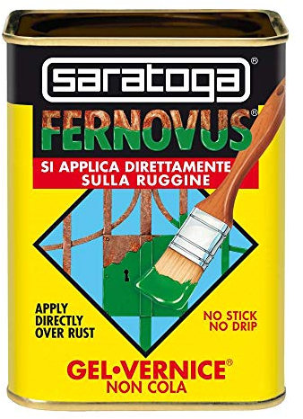SARATOGA Vernice Gel Antiruggine Pronta All'Uso Senza Bisogno Di Trattamenti Preliminari, Latta Da 750 Ml Castagna Brillante