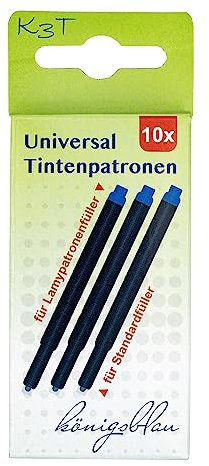 K3T Universaltintenpatronen 10er Packung, Schreibfarbe königsblau, Art. Nr. 18058