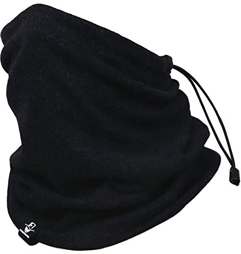VECRY Scaldacollo Ghetta Maschera per Il Viso Bandana per Uomo Donna Passamontagna Coprispalle Sciarpa Estiva Invernale (Nero)