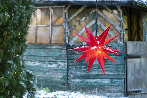 Deco-Trend Kunststoff-Stern, 18-Zacker, rot