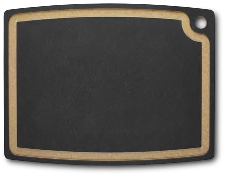 Victorinox Schneidebrett, Gourmet Serie, Cutting Board XL 49.5 x, 38.1 x, 0.9, Saftrille, Klingenschonend, Spülmaschinengeeignet, Schwarz