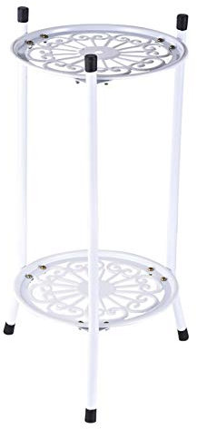 Portafiori – Supporti vasi fiori in metallo, espositore a fiori in ferro battuto multistrato, sgabello supporto fiori interno per balcone, terrazza, portafiori