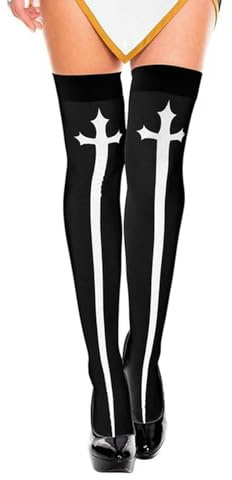 Costume de qualité supérieure pour Dame Nonne, Carnaval, Halloween, église, couvent Religieux, Cosplay, Robe de soirée Fantaisie, Chaussette 02-XL