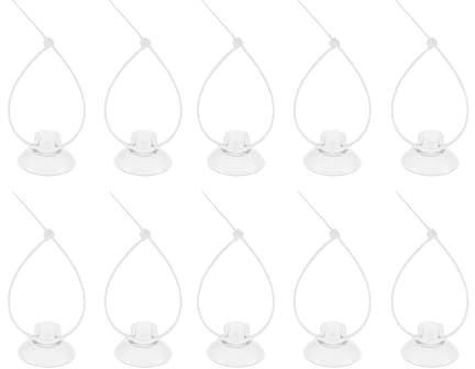 CAPASTEC Aquarium Suction Cups, Clear Suction Cups w/ 20 Zip Ties, 1 Set