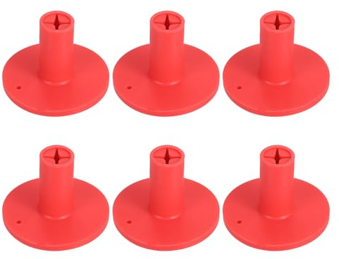 PATIKIL Soporte de Goma para tee de Golf 6 Piezas 1.4 tee de Práctica de Golf tee de Entrenamiento Estable para Campo de Golf y Alfombra de Golpeo Soporte de Bola de Golf Rojo