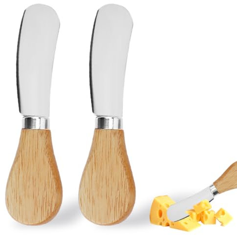 EYVRPAU 2 Pezzi Spalmatore per Burro Largo con Bordo Dritto in Acciaio Inossidabile da-spalmatore per condimento per Panna al Formaggio da 5 Pollici