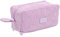 Estuche grande de pana con 3 compartimentos, estuche para niñas y niños, estuche escolar para la escuela o la oficina, morado, Público