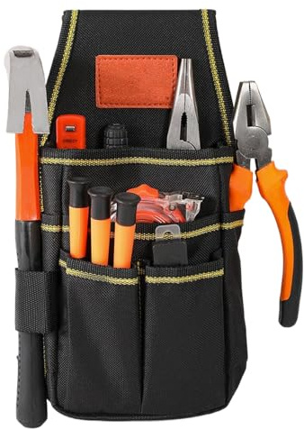 Ceinture à Outils d'Électricien - Organisateur de Gravure et Menuiserie,Ceinture Utilitaire Imperméable et Résistante pour Plomberie Construction Jardinage Charpentier