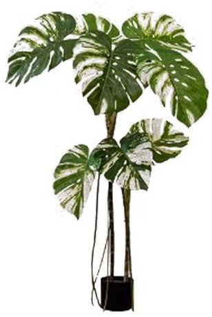 Konstväxt, Stor Fejk Tropisk Växt, Inomhus Golvväxt, Dekoration för Hem, Kontor och Vardagsrum(White,51.1in/130cm)