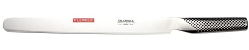 Global 10 1/2 inch Ham/Salmon Flexible Slicer - Lightweight Japanese Stainless Steel, Razor-Sharp Edge, Made in Japan, G-69