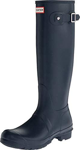 Hunter Original Tall - Botas de caña larga sin forro para mujer, Navy, 42 EU