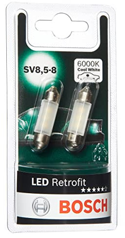 Bosch C5W LED Retrofit lampadine auto, 12 V 1 W SV8,5-8 35 mm, lampadine x2