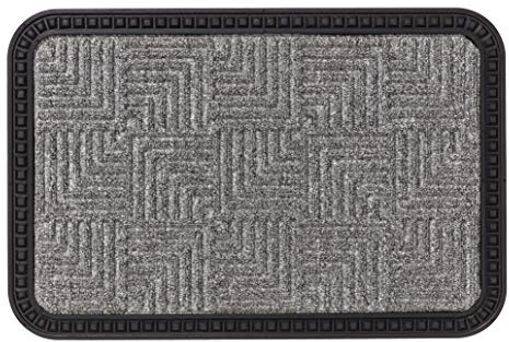 Fußmatte Außen & Innen - 50x80 cm - Silber Muster - Sauberlauf Türmatte rutschfest - Schmutzfangmatte sehr strapazierfähig - Fussmatte aussen Stufen