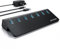 Primewire - Hub 7 Ports USB 3.0/3.2 Gen.1 Actif - Multiprise Alimentée pour PC, Laptop, Notebook, Ultrabook, MacBook - SuperSpeed 5 Gbps - Aluminium Anthracite