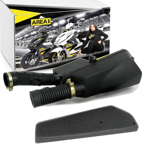 Area1 Ersatz Luftfilter + Luftfilterkasten GY6 50ccm China 4Takt 12 Zoll Kompatibel mit Explorer AGM RS Yiying