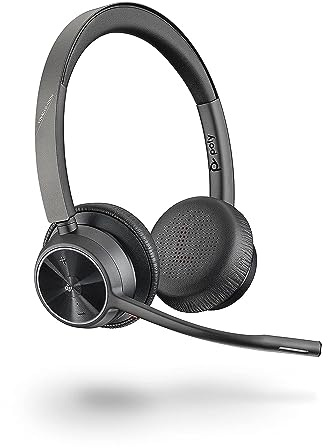 Plantronics Voyager 4320/R UC Stereo-Headset, kabellos, Geräuschunterdrückung, Schwarz