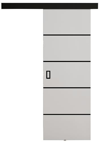 KIER FURNITURE Türen Werdi Plus 70 Moderne Schiebetüren - Wandschiebetür - Universal Links und Rechts - Metallschiebesystem - Robust, Haltbar - Stabil, Langlebig - Weiß B76xH205xT1,6 cm
