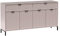 Sideboard in Kaschmir beige mit Rillenoptik 165 cm Kommode Anrichte Stauraumschrank Wohnzimmerschrank modern Rillen Fronten