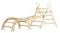 Buxibo Mini Parque de Escalada - Madera con Arco y Rampa con Tobogán - Gimnasio Montessori Interior 176x47x82 cm - Natural