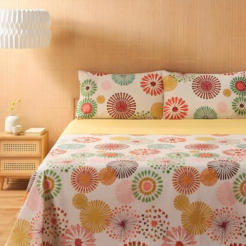 Bassetti Set Lenzuola Matrimoniale Tokyo Rosso – Completo Letto Due Piazze in 100% Cotone – 4 Pezzi – Design Orientale – Certificato OEKO-TEX®