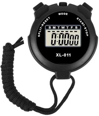 Alileo Chronomètre de sport pour compte à rebours, étanche, idéal pour le fitness, l'entraînement, la natation, l'entraîneur. chronographe minuterie numérique avec grand écran et cordon de sport