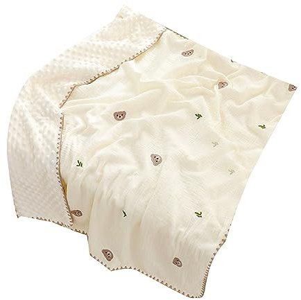 Watreketal Coperta per neonati in stile cartone animato per neonati, per la doccia, per neonati, ragazzi, ragazze, culla, biancheria da letto, morbida coperta per neonati, traspirante, copertura
