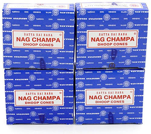 Satya Nag Champa - Coni di incenso, 12 coni x 4 confezioni