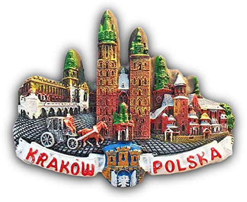 Krakow Poland 3D Landmark Refrigerator Magnet Tourist Souvenirs Stickers,Home & Kitchen Decoration Poland Fridge Magnet from China