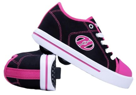 Heelys Mädchen Classic Sneaker, Schwarz (Black/White/Hot Pink Black/White/Hot Pink)