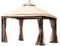 VEVOR Terrassenpavillon für 10-12 Personen 393 x 325cm Hinterhofpavillon mit Moskitonetz Metallrahmen und PU-beschichtetem 180G-Polyester Überdachung im Freien für Terrasse Hinterhof Rasen Garten