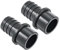 M METERXITY 2 Pack PVC Rohr Fitting - Wasser Rohr Steckverbinder 32mm Widerhaken Gerade Leitung Gelenk Anwendung für Draußen/Garten/Schwimmbad (AD 40mm Schwarz)