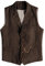 Tuikayoo Herren Western Herringbone Tweed Anzug Weste Wolle Slim Fit Weste (Kaffee,3XL)