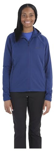 Marmot Damen Wm's Leconte Fleece Hoody, Warme Fleece-Jacke mit Reißverschluss in voller Länge, atmungsaktiv, winddichte Weste, leicht zu packen, ideal für Wandern und als Midlayer, Blue, S