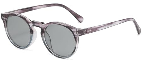 YAMEIZE Vintage Polarized Small Round Sunglasses - for Women Men Classic Style Tinted Round Glasses Shades UV400 Protection Driving Outdoor