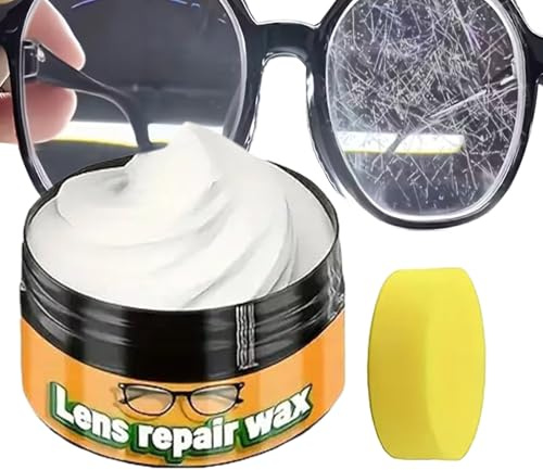 Anti Fog Glass Remover, Scratch Repair Cleaner Wax, Portable Bottle with Clear Finish, Polishing Compound Formula Cleaner, Lens Care Kit with Travel Design, Vehicle Driving for Daily Use