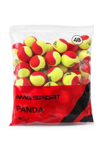 ama-sports Pelotas de tenis infantiles rojas, 48 unidades