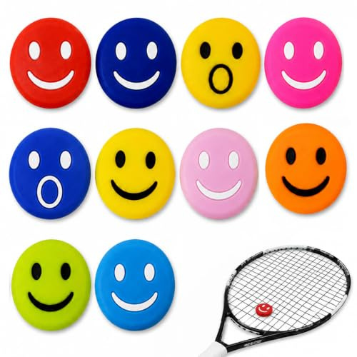 AJNZAU 10 Pièces Anti Vibration Raquette Tennis, Forte Absorption Légère, Amortisseur Pour Raquettes De Tennis Et Badminton (Silicone, Multicolore)