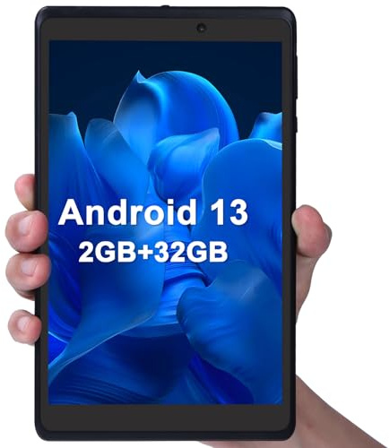 C idea 8 Tums Surfplatta med Android 13, Ungdom Surfplatta PC med Blå Skärm WiFi Dubbelkamera 32 GB + 512 GB Utökad HD IPS Säkerhet Ögonskydd för Tonåringar och Vuxna (Svart)