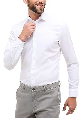 ETERNA Male Original Shirt unifarben Slim FIT 38_H_1/1, 1/1, weiß