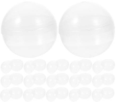 Angoily Set med 20 genomskinliga bollar att fylla 8 cm för tångmaskiner godisdispenser och leksakspresentation runda förvaringskapslar