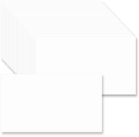 2 x 8,9 cm leere weiße Visitenkarten-Set mit 200 Stück – kleine einfarbige weiße Karten – Erstellen von Visitenkarten, Dankesverpackung, Geschenketikett, Papierbasteln – Stempeln, Schreiben, Zeichnen,