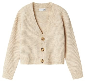 Nkfholly Boxy Short Knit Card Noos, Pure Cashmere., 116 cm