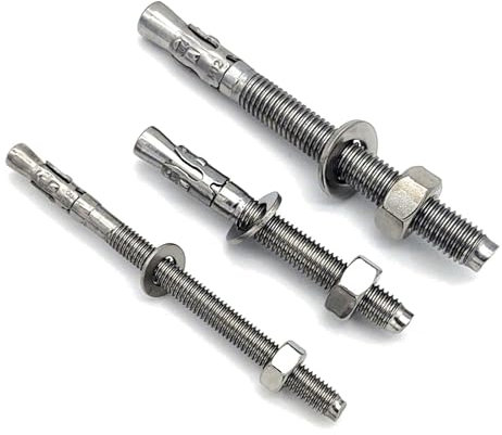 10 Stck 10x95 Ankerbolzen aus rostfreiem Edelstahl- V4A- Ankerschraube Schwerlastanker Bolzendübel 316