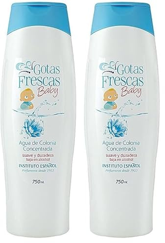 Instituto Español Gotas Frescas Baby Agua de Colonia - 750 ml (Paquete de 2)