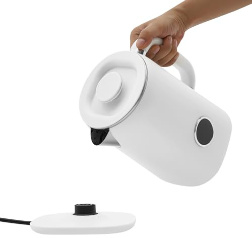 Electric Kettle, Metall Wasserkocher–1,7L 304 Edelstahl-Wasserkocher, Wasserkocher mit Temperatureinstellung (45-100℃), Doppelschichtiges Lsolationsdesign, Kitchen Aid Wasserkocher