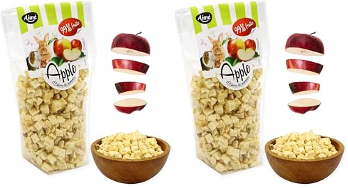 Aime Friandises Snack Chips de Pomme pour Lapins/Rongeurs 60 g (Lot de 2)