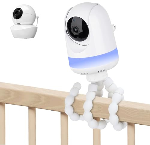 Justerbar babymonitorfäste för Babysense Max View/HDS2/V43/V24R/VBM55TX video babymonitor, ingen borrning flexibel halkfri babykamerastativ, stativ babykamerafäste utan väggskador