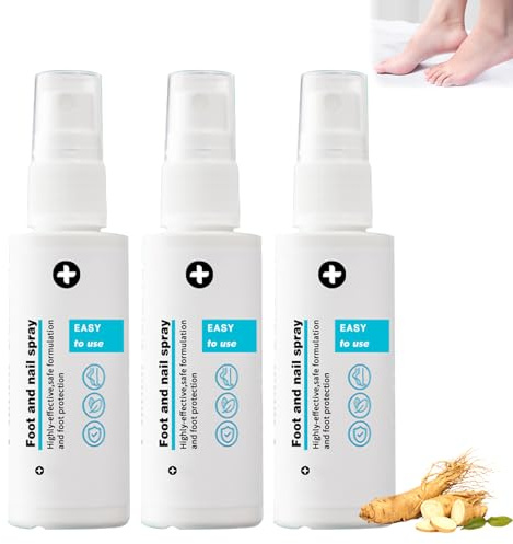 Spray per piedi, 3 pezzi spray per la cura dei piedi, per la cura dei piedi, per la riparazione delle unghie, per il controllo degli odori, per alleviare le infezioni dei piedi, rapida efficacia
